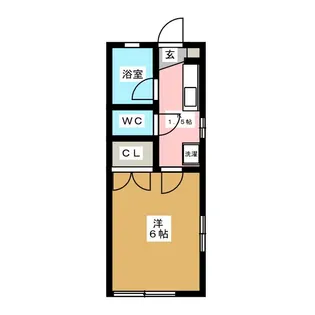 ハイツゆり【1階】の間取り
