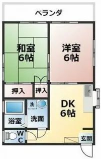 コーポ春【1階】の間取り