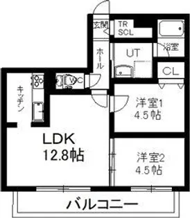 スターコート【2階】の間取り