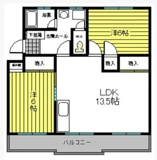 第2パープルハイム【3階】の間取り