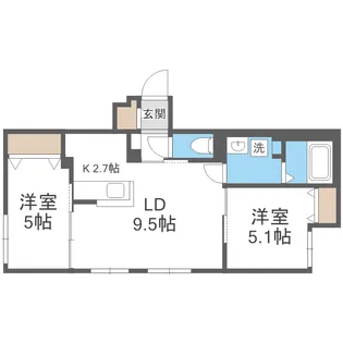 S-RESIDENCE南郷South【2階】の間取り