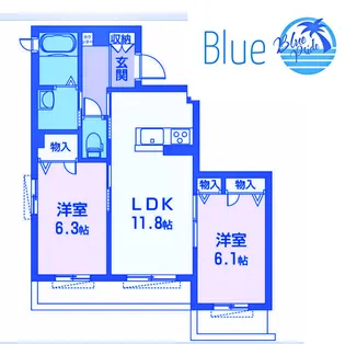 Greenageちがさき【1階】の間取り