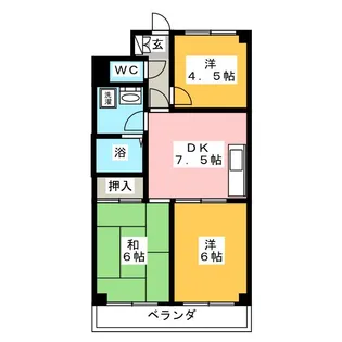 ロイヤルコート東戸塚【1階】の間取り