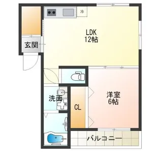 GLANZ天下茶屋【2階】の間取り