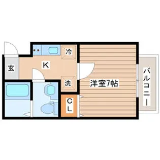 アスコット連坊駅前II【2階】の間取り