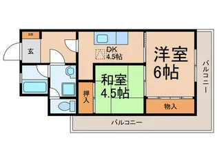 南常盤台グリ-ンコ-ポ【3階】の間取り