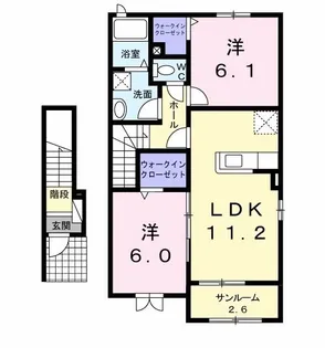 ベリテC【2階】の間取り