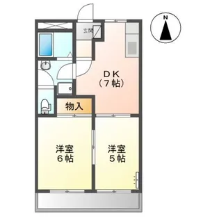 リバーパレスイワタ【1階】の間取り