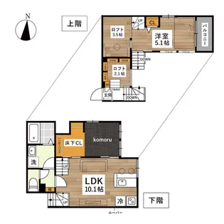 ADC西熊本IBUKI【1階】の間取り