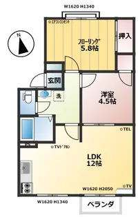 メゾンYAMAMOTO【1階】の間取り