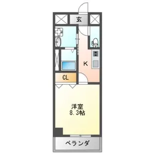 フリーダムレジデンス藤井寺岡【7階】の間取り