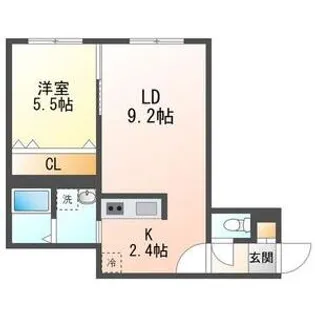 エバーグリーン【3階】の間取り