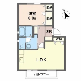 シャーメゾン東湊 B棟【1階】の間取り