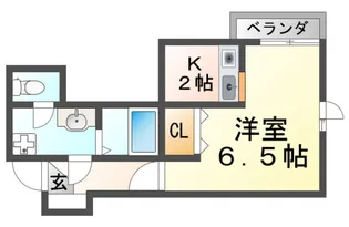 カルム吹田【2階】の間取り