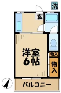 第2永山コーポ【1階】の間取り