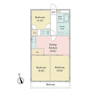 パークアレイ桂台【1階】の間取り