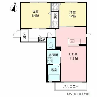 プロムナード D棟【2階】の間取り