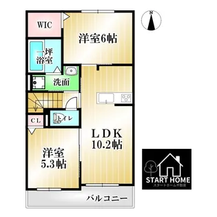 リバーサイドテラスII【2階】の間取り