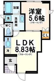 GRADO白山【1階】の間取り