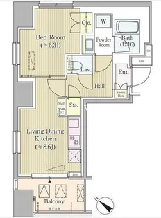 グランスイート東日本橋スクウェア【2階】の間取り