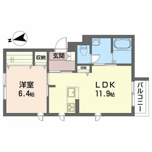 ベルジュール【2階】の間取り