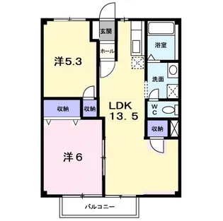 エメロードエム【2階】の間取り