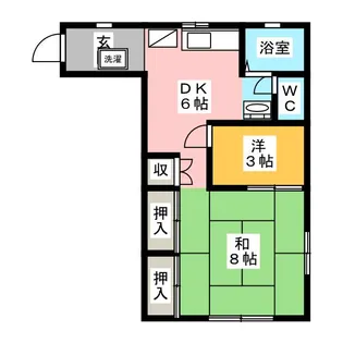 石井アパート【1階】の間取り