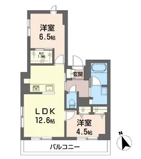ピッコ ヴィア ソーレ杉並【3階】の間取り