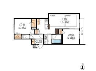 チャコールM【1階】の間取り