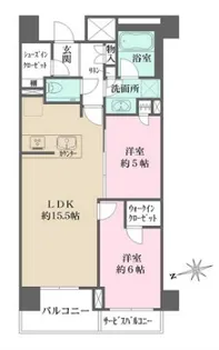 パークナード恵比寿【2階】の間取り
