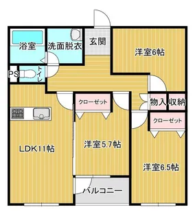 メゾン・ド・マルシュ【1階】の間取り