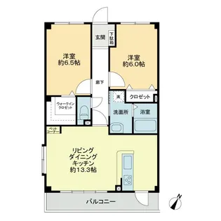 フォブール中村【2階】の間取り