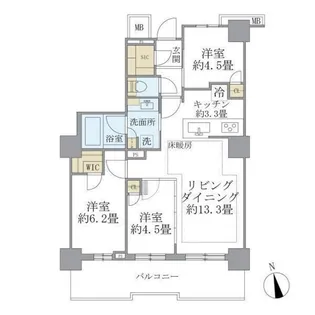 BrilliaTower聖蹟桜ヶ丘BLOOMING RESIDENCE【27階】の間取り