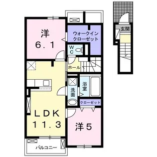 シエン フルール A【2階】の間取り