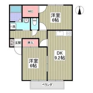 サニーヒル赤塚A棟【1階】の間取り