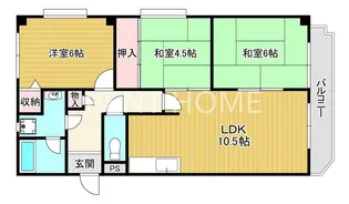 ハイグレード堅下【4階】の間取り