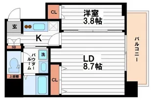 ヴィラ セレーノ玉造本町【10階】の間取り