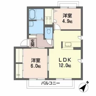 ヴィラージュ【2階】の間取り