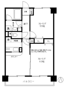 メゾンウイステリアII【4階】の間取り