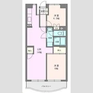 ボヌール秦野I【6階】の間取り