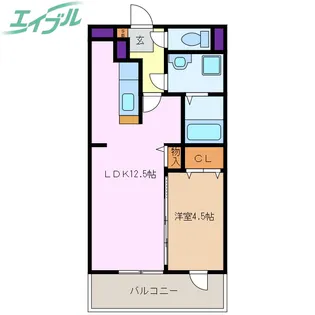 メゾンモンマルトル1【1階】の間取り