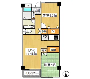 ベルセジュール小平【4階】の間取り