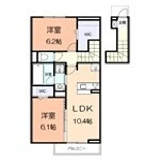 アジュールu【2階】の間取り