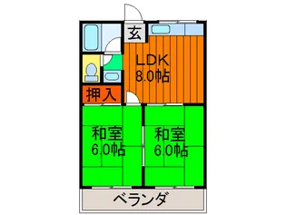 香里園山之手マンション【1階】の間取り