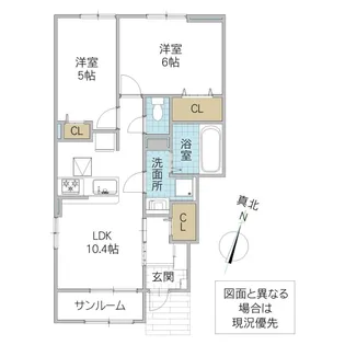 グランテラスC【1階】の間取り