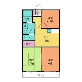 リバータウン美濃I【1階】の間取り