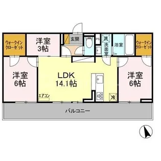 アベニューB【3階】の間取り