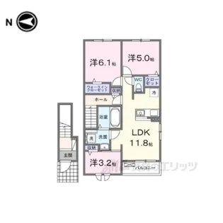 レジデンスマドカ【2階】の間取り