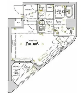 ディアレイシャス東京ベイ潮見【5階】の間取り