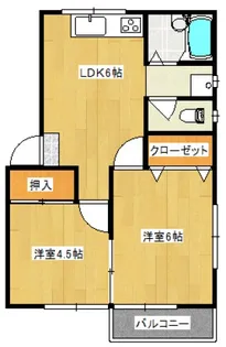 メゾン道芝II【1階】の間取り